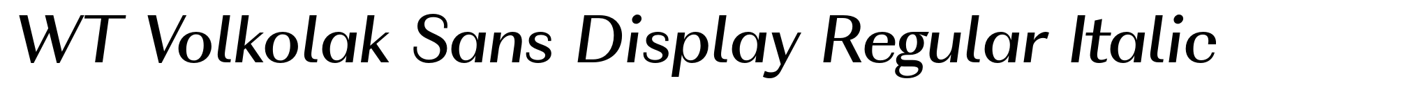 WT Volkolak Sans Display Regular Italic image
